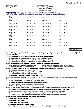 Bộ đề kiểm tra một tiết Lịch sử lớp 12 - Năm học 2016-2017